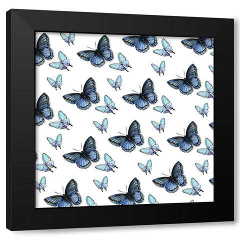Watercolor Butterfly Collection H Black Modern Wood Framed Art Print by Parker, Jennifer Paxton
