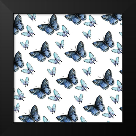 Watercolor Butterfly Collection H Black Modern Wood Framed Art Print by Parker, Jennifer Paxton