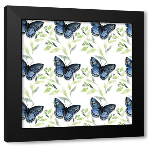 Watercolor Butterfly Collection I Black Modern Wood Framed Art Print with Double Matting by Parker, Jennifer Paxton