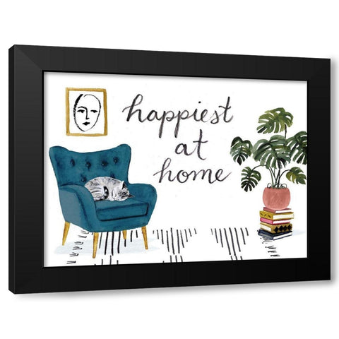 Homebody Collection A Black Modern Wood Framed Art Print by Borges, Victoria