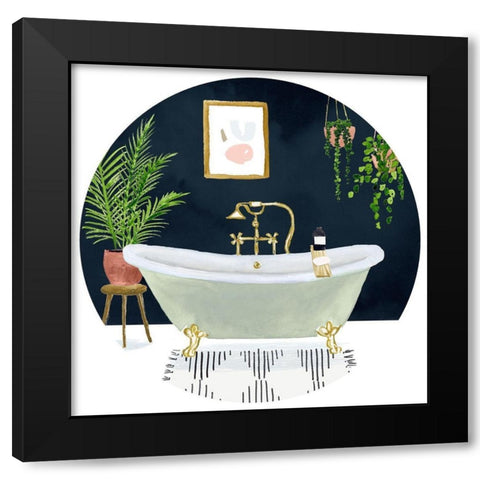 Homebody Collection C Black Modern Wood Framed Art Print with Double Matting by Borges, Victoria
