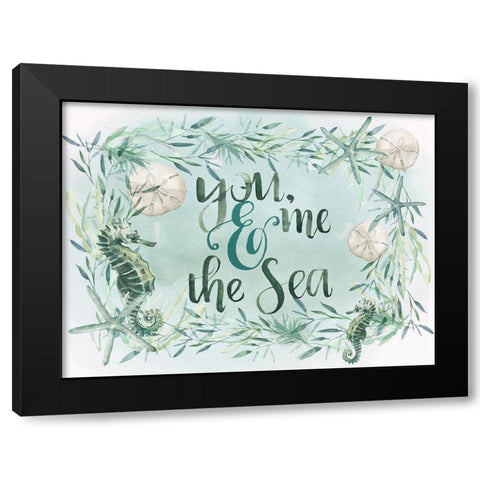 Coastal Vibes Collection A Black Modern Wood Framed Art Print with Double Matting by Parker, Jennifer Paxton