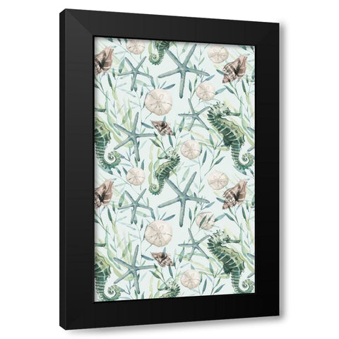 Coastal Vibes Collection E Black Modern Wood Framed Art Print by Parker, Jennifer Paxton