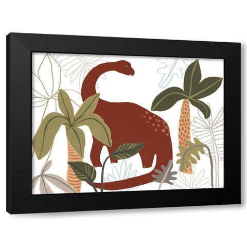 Mighty Dinos Collection A Black Modern Wood Framed Art Print with Double Matting by Vess, June Erica