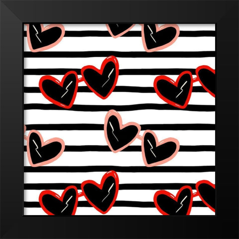 Darling Valentine Collection F Black Modern Wood Framed Art Print by Borges, Victoria