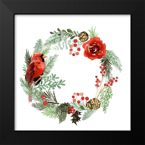 Winter Visitor Collection C Black Modern Wood Framed Art Print by Barnes, Victoria