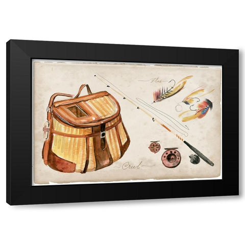 Tackle Box Collection A Black Modern Wood Framed Art Print by Parker, Jennifer Paxton