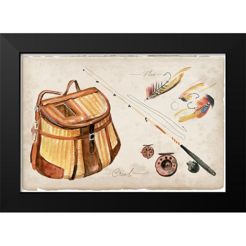 Tackle Box Collection A Black Modern Wood Framed Art Print by Parker, Jennifer Paxton