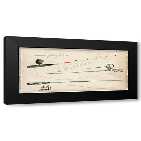Tackle Box Collection D Black Modern Wood Framed Art Print by Parker, Jennifer Paxton