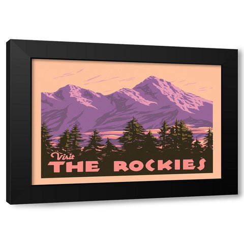 American Wayfarer Collection A Black Modern Wood Framed Art Print with Double Matting by Green, Jacob