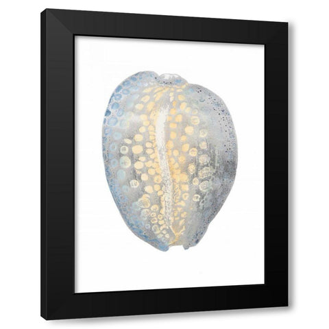 Silver Foil Shell II with Hand Color Black Modern Wood Framed Art Print with Double Matting by Vision Studio