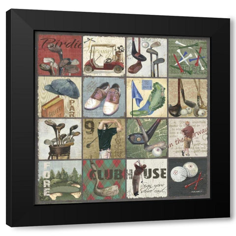 Golf Sampler II Black Modern Wood Framed Art Print by Phillips, Anita