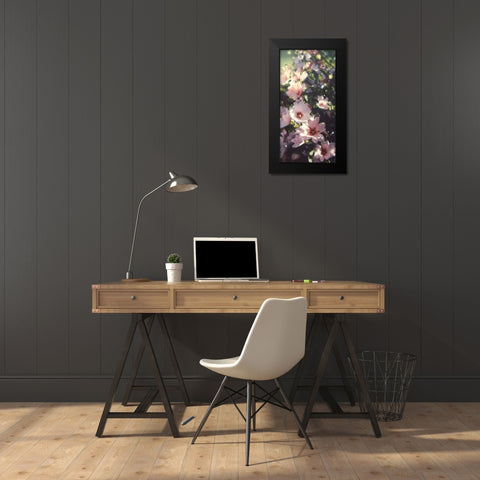 Summer Flowers Black Modern Wood Framed Art Print by Bogle, Collin