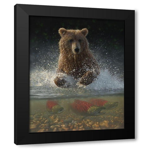 Lucky Hole Black Modern Wood Framed Art Print by Bogle, Collin
