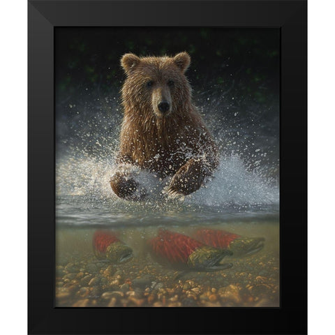 Lucky Hole Black Modern Wood Framed Art Print by Bogle, Collin