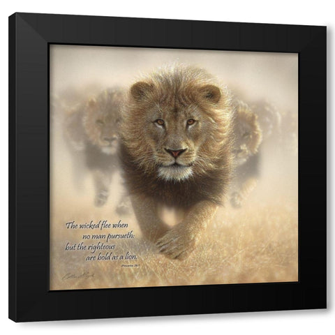 Wicked Flee Black Modern Wood Framed Art Print by Bogle, Collin