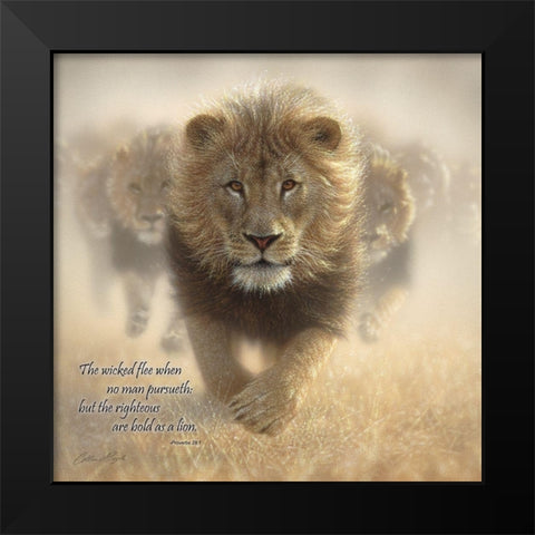 Wicked Flee Black Modern Wood Framed Art Print by Bogle, Collin