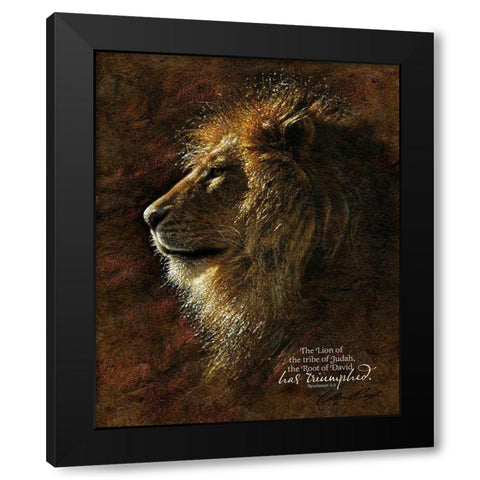His Majesty - Revelations Verse Black Modern Wood Framed Art Print by Bogle, Collin