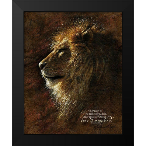 His Majesty - Revelations Verse Black Modern Wood Framed Art Print by Bogle, Collin