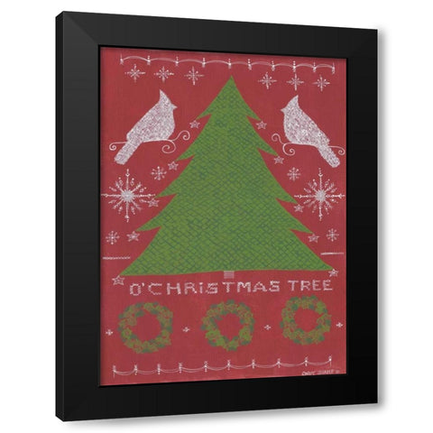 O Christmas Tree Black Modern Wood Framed Art Print by Shamp, Cindy
