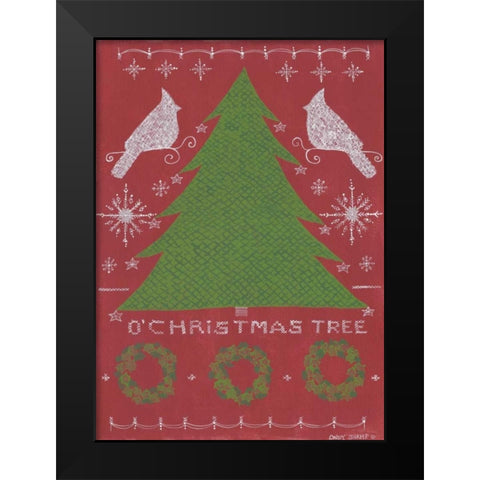 O Christmas Tree Black Modern Wood Framed Art Print by Shamp, Cindy