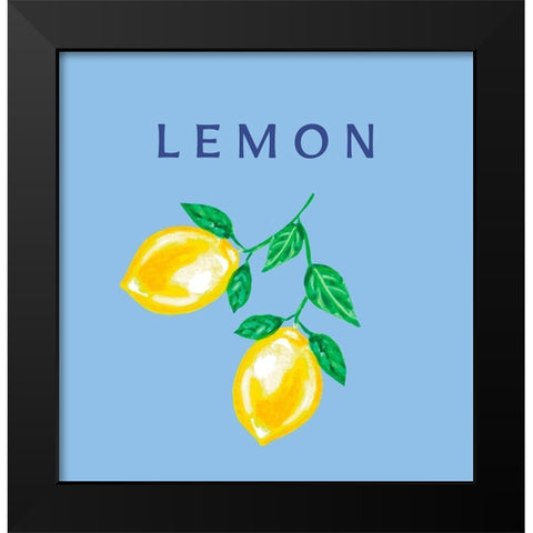 Hanging Lemons Black Modern Wood Framed Art Print by Tyndall, Elizabeth