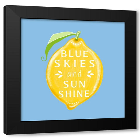 Blue Skies Black Modern Wood Framed Art Print with Double Matting by Tyndall, Elizabeth
