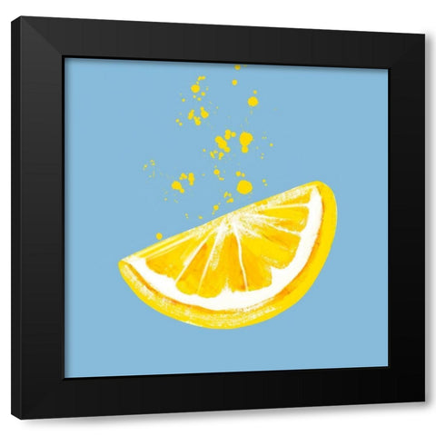 Squeezed Lemon Black Modern Wood Framed Art Print by Tyndall, Elizabeth