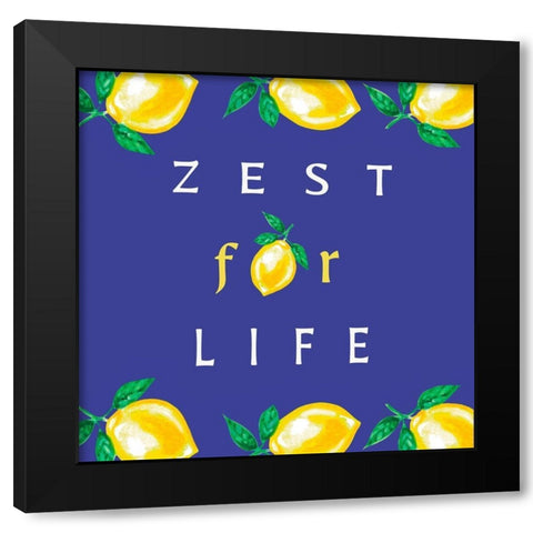 Zest for Life Black Modern Wood Framed Art Print by Tyndall, Elizabeth