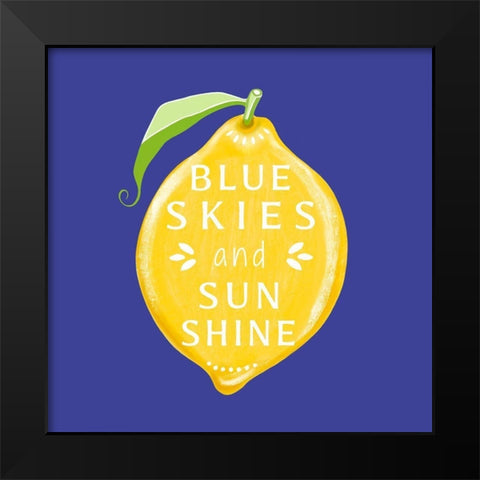 Blue Skies Black Modern Wood Framed Art Print by Tyndall, Elizabeth