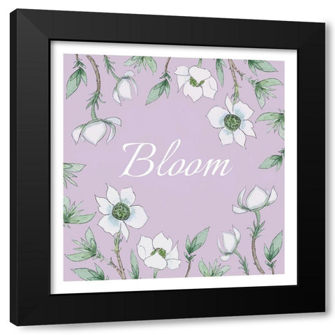 Bloom Black Modern Wood Framed Art Print with Double Matting by Tyndall, Elizabeth