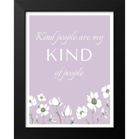 Kind People Black Modern Wood Framed Art Print by Tyndall, Elizabeth
