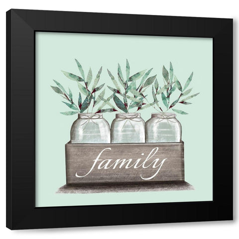 Family Black Modern Wood Framed Art Print by Tyndall, Elizabeth