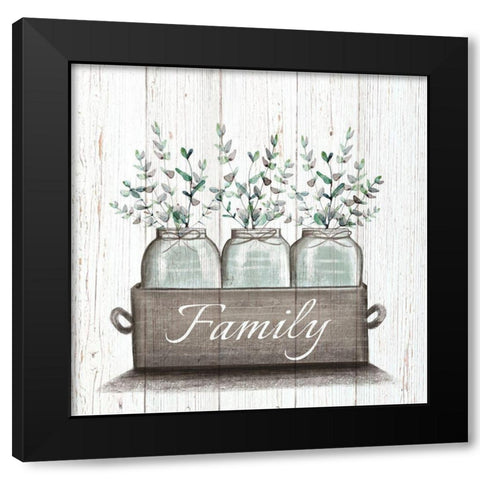 Family Black Modern Wood Framed Art Print by Tyndall, Elizabeth