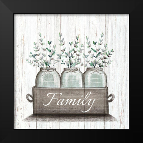 Family Black Modern Wood Framed Art Print by Tyndall, Elizabeth