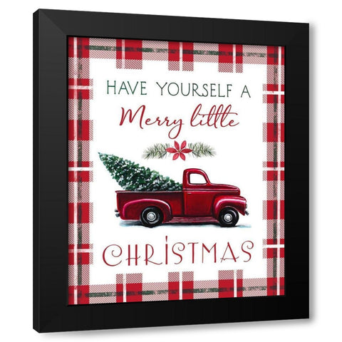 Red Truck Black Modern Wood Framed Art Print with Double Matting by Tyndall, Elizabeth