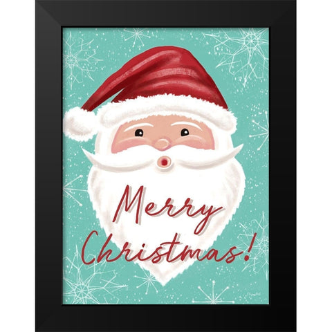 Merry Christmas Black Modern Wood Framed Art Print by Tyndall, Elizabeth