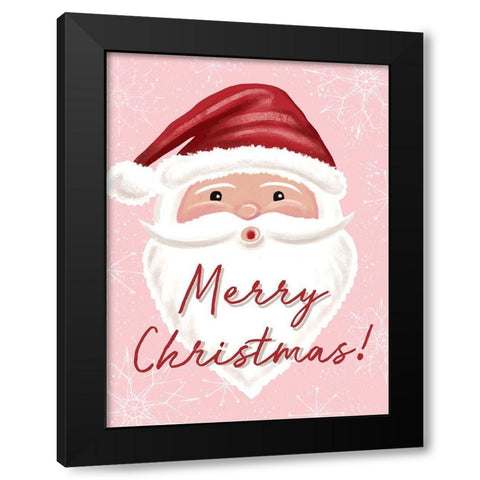 Merry Christmas Black Modern Wood Framed Art Print by Tyndall, Elizabeth