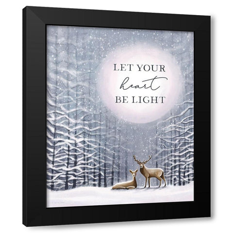 Light Heart Black Modern Wood Framed Art Print by Tyndall, Elizabeth