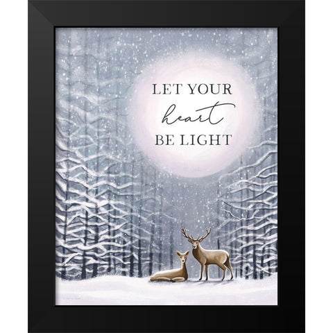 Light Heart Black Modern Wood Framed Art Print by Tyndall, Elizabeth
