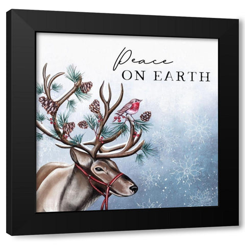 Peace on Earth Black Modern Wood Framed Art Print by Tyndall, Elizabeth
