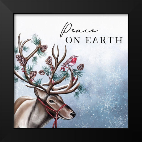 Peace on Earth Black Modern Wood Framed Art Print by Tyndall, Elizabeth