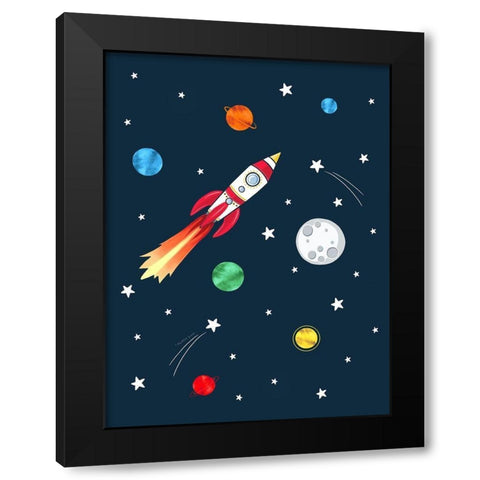 Space Black Modern Wood Framed Art Print by Tyndall, Elizabeth