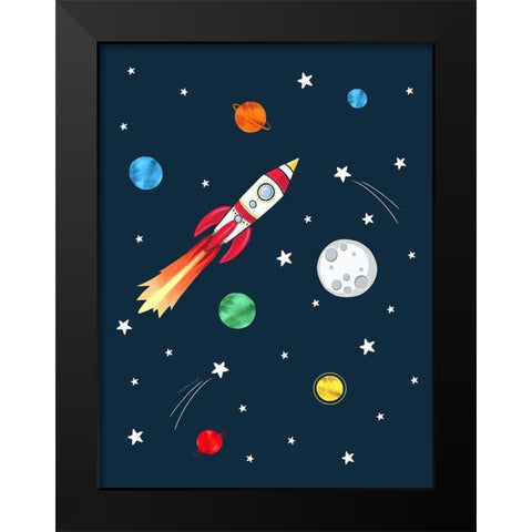 Space Black Modern Wood Framed Art Print by Tyndall, Elizabeth