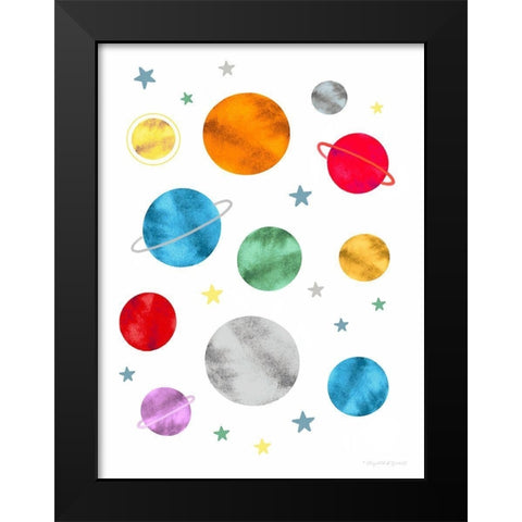 Planets Black Modern Wood Framed Art Print by Tyndall, Elizabeth