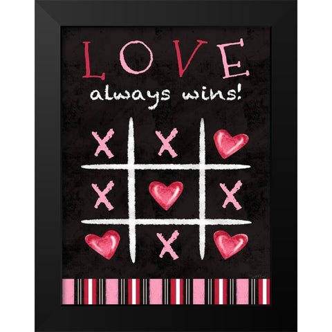 Love Always Wins Black Modern Wood Framed Art Print by Tyndall, Elizabeth