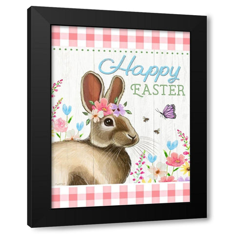 Happy Easter Black Modern Wood Framed Art Print by Tyndall, Elizabeth