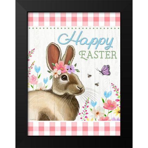 Happy Easter Black Modern Wood Framed Art Print by Tyndall, Elizabeth
