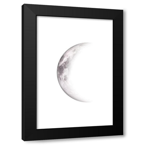 Moon Phases Black Modern Wood Framed Art Print by JJ Design House