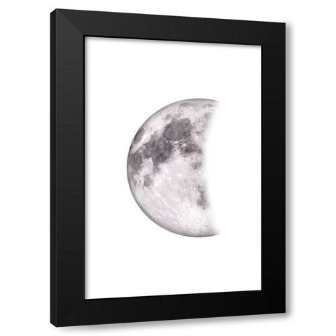 Moon Phases II Black Modern Wood Framed Art Print by JJ Design House